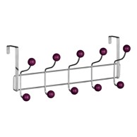  PREMIER HOUSEWARES Bordo/u srebrnoj boji metalna vješalica za vrata 41 cm