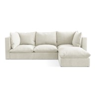 MAKAMII Bež kutna garnitura (s desnim kutom/s ležaljkom) Manao, 255x165x77 cm