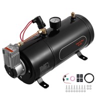 VEVOR Zračni kompresor 12V s spremnikom 0,8 galona 3 L 385x142x200 mm crni