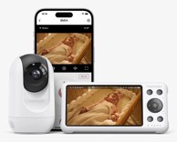 MOMCOZY Video monitor za bebe BM016-WH12BA-A, bijela