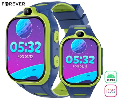 FOREVER Dječji pametni sat Boost KW-530, 4G LTE, plava