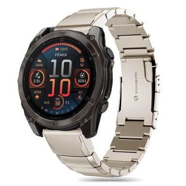 Tech-protect Steelband remen za Garmin Fenix 5x / 5x Plus / 6x / 6x Pro / 7x / 8 51mm, titanium