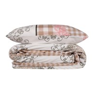 MIJOLNIR Posteljina Nazenin 140x200 cm od renforce pamuka Bijela/ružičasta