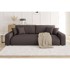 ROPEZ Smeđa sklopiva/s prostorom za odlaganje sofa od samta 234 cm Sara, 234x122x78 cm