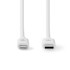 NEDIS Kabel USB-C na lightning, 2 m, bijeli