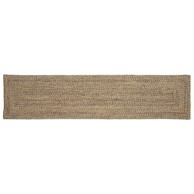 Tepih isprepleteni, dimenzije 60 × 250 cm, juta, prirodna i crna
