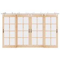 Pribor za klizna vrata od nehrđajućeg čelika 183 cm srebrni