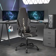 Gaming stolica crno-maskirna od umjetne kože