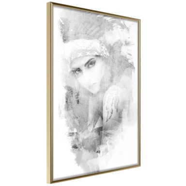 Poster Mysterious Look (Grey) 20x30