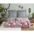 HIP Posteljina 140x200 cm od flanela za krevet za jednu osobu Ružičasto-siva