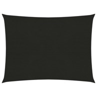 Jedro za zaštitu od sunca 160 g/m² crno 3,5 x 4,5 m HDPE
