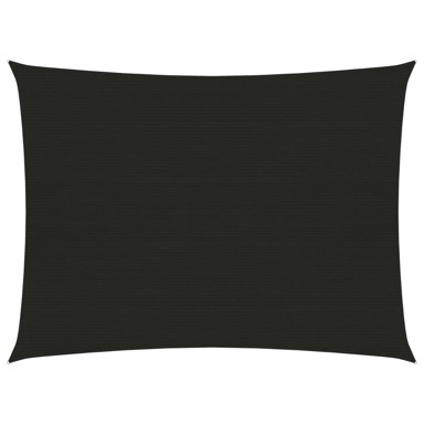 Jedro za zaštitu od sunca 160 g/m² crno 3,5 x 4,5 m HDPE