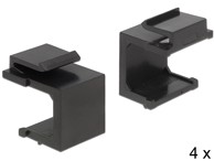 DELOCK Keystone poklopac, crni, 4 kom