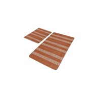 MILA HOME Smeđe od samta kupaonske prostirke u setu 2 kom 60x100 cm