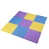 Set podloga puzzle 9 kom 60x60x1 cm, žuto-ljubičasta
