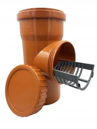 Čistač oluka s filterom promjera 110 mm, narančaste boje