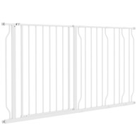 HOMESTAR Sigurnosna vrata za pse, podesiva duljina 75-145 cm, čelični okvir, bijela