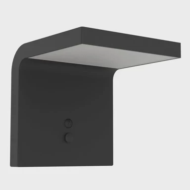 EGLO Vanjska solarna zidna lampa 1xled 6w, senzor, crno/bijela spiante 901082