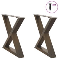 Noge za stolić za kavu 2 kom Prirodni čelik 60x(42-43,3) cm