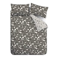 CATHERINE LANSFIELD Posteljina Blocks za krevet za jednu osobu 135x200 cm Crna/siva