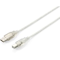 EQUIP USB 2.0 A–B kabel, 5 m, prozirni
