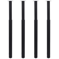 Teleskopske noge za stol 4 kom crne 710 - 1100 mm