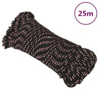 Brodski konop, crni, 5 mm, 25 m, od polipropilena