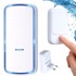 VERKGROUP Bežično elektroničko zvono za vrata, 38 melodija, domet 130 m, IP68, bijelo, 2 prijemnika
