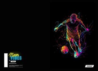 TARGET Bilježnica Neon Vibes A4, kvadratići, 54 lista, meki uvez