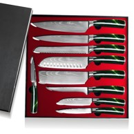 Set kuhinjskih noževa BL-13828, 9 kom, zeleni