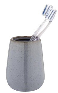 WENKO Keramička čaša za četkice za zube Sirmione, siva