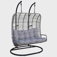 Viseća fotelja za dvoje, siva