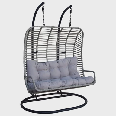 Viseća fotelja za dvoje, siva