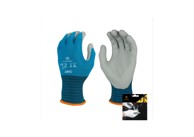 LACUNA Rukavice Arno, plave, premaz PU, vel 08