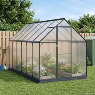 Vrtni staklenik 183,5 x 363,5 x 207 cm, antracit