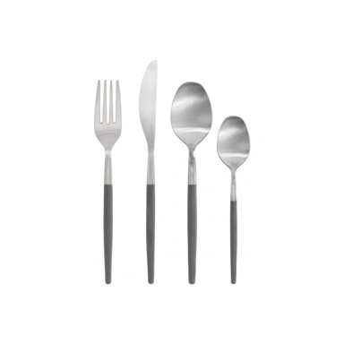 BLOMUS Pribor 16 kom Maxime, tamnosivi/srebrni, od nehrđajućeg čelika