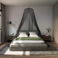 Mreža protiv komaraca za krevet Ø56x220 cm, crna