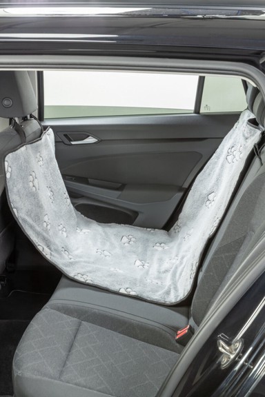 TRIXIE Zaštitna navlaka za automobil s uzorkom šapa, 65 × 145 cm, siva