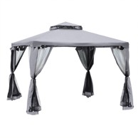 HOMESTAR Vrtni paviljon, 294 x 294 x 265 cm, svijetlosivi