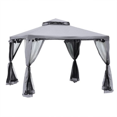 HOMESTAR Vrtni paviljon, 294 x 294 x 265 cm, svijetlosivi