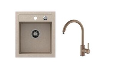 SINK SOLUTION Set sudoper i slavina Parma, bež