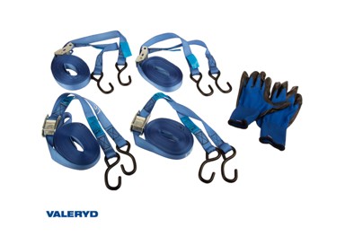 VALERYD Traka za vezanje motocikla 25 mm 4 kom 0,5+10m 250 kg duga ručka 50mm