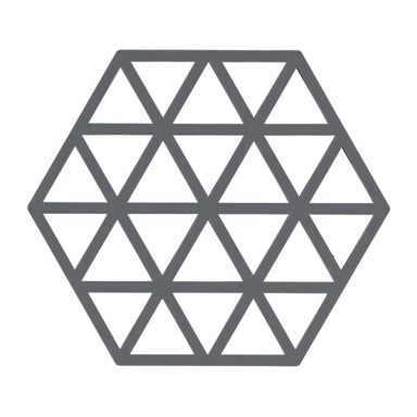 ZONE Sivi silikonski podmetač za vruće lonce Triangles