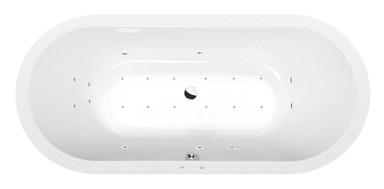POLYSAN Hidromasažna kada, Viva o, 175x80x47 cm, Active Hydro-Air, kromirana