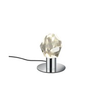 TRIO LED stolna lampa u srebrnoj boji sa staklenim sjenilom (visina 17 cm) Verano 