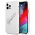 GUESS Prozirna tvrda futrola Vintage za Apple iPhone 12 Pro Max, srebrna