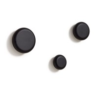 KAVE HOME Crne drvene zidne kuke u setu 3 kom Nadue