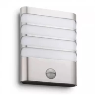 Zidna svjetiljka, Raccoon, sa senzorom, LED, 4W, 400 lm, 2700K, IP44, 17274/47/16, inox