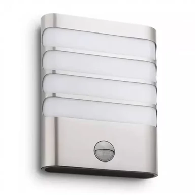 Zidna svjetiljka, Raccoon, sa senzorom, LED, 4W, 400 lm, 2700K, IP44, 17274/47/16, inox