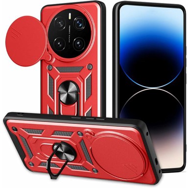 MAX MOBILE Anti-Shock maskica s prstenom za Honor Magic 8 Lite, crvena